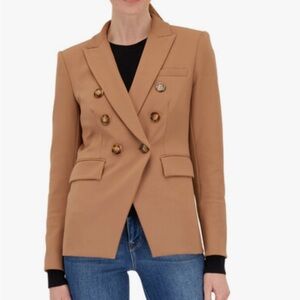 Veronica Beard Tan Double-Breasted Blazer